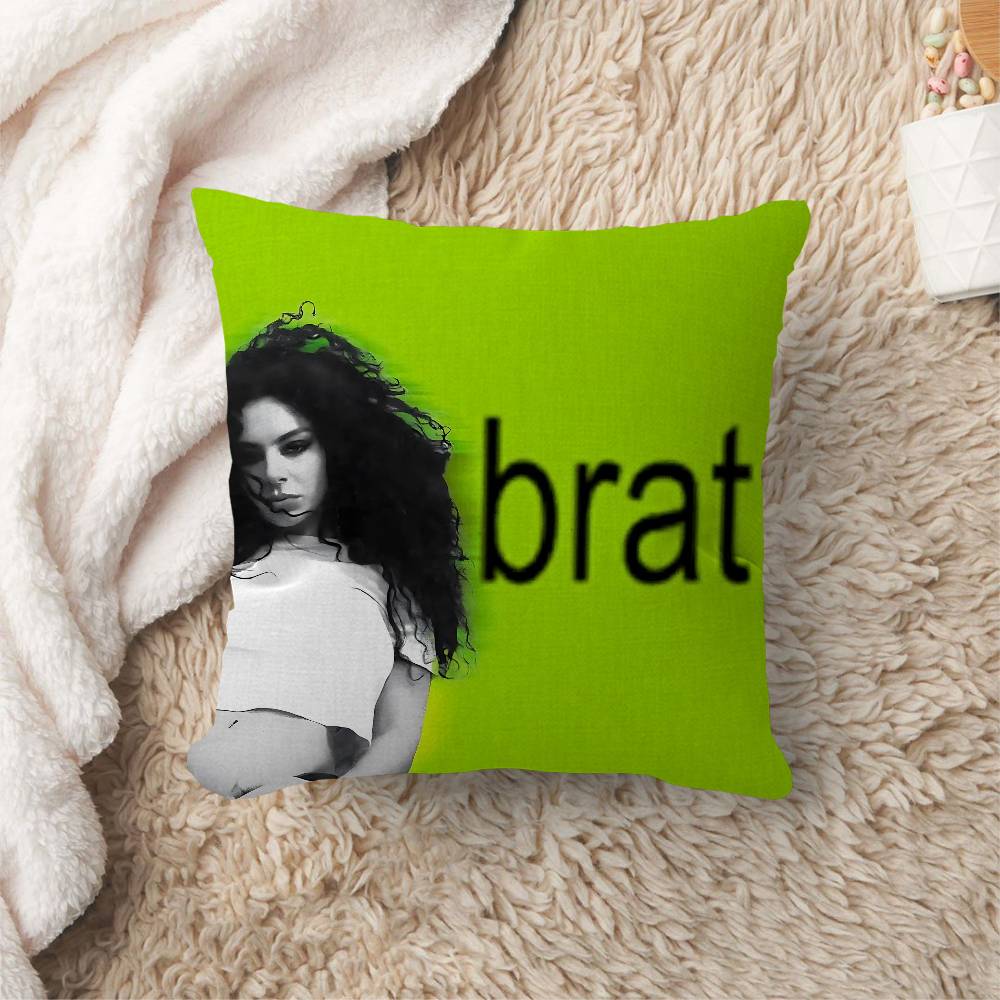 Певица C-Charli X-Xcx B-Brat Счастливый Дракон Наволочка Чехол для Подушки на Диван Домашний Декор Подарок для Детей
