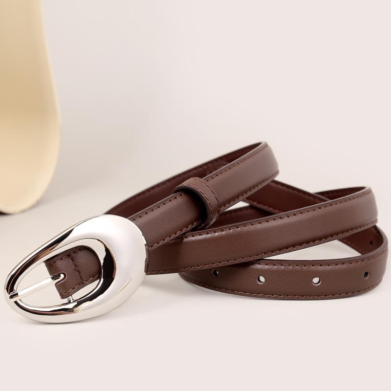 Women'S Leather Belt Niche Literary Pin Buckle Decorative Jeans Belt Women