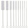 304 Stainless Steel Nylon Straw Brush, Silicone Glass Tube Cleaner, Medical Bottle Cleaning Brush Set for Children, Pack of 10