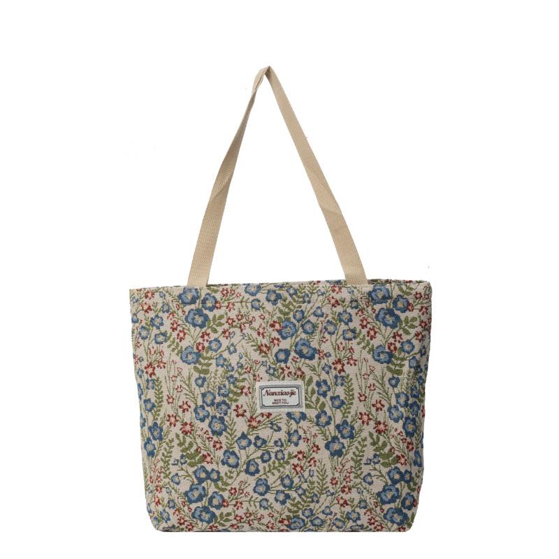 Large Capacity Canvas Bag New Trendy and Fashionable Versatile One Shoulder Handbag Ins Student Class Bag Women