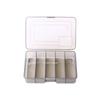 Durable Hook Lure Container Lure Box Transparent 5 Compartments Baits Case Fishing Tackle Box