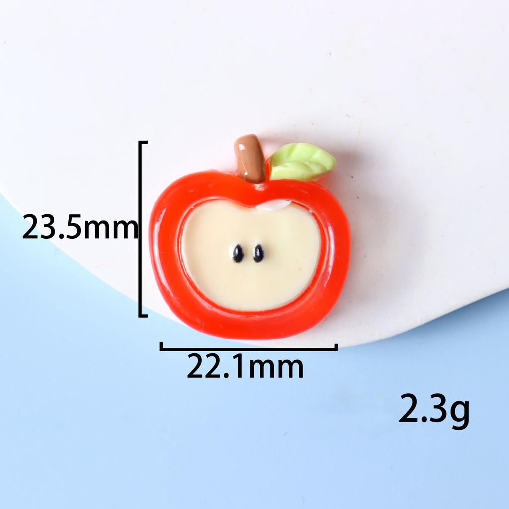 10pcs Cute Cartoon Clear Black Seed Fruit Flat Back Charms Flat Back Resin DIY Bracelet Hairpin Cabochons Decoration Accessorie