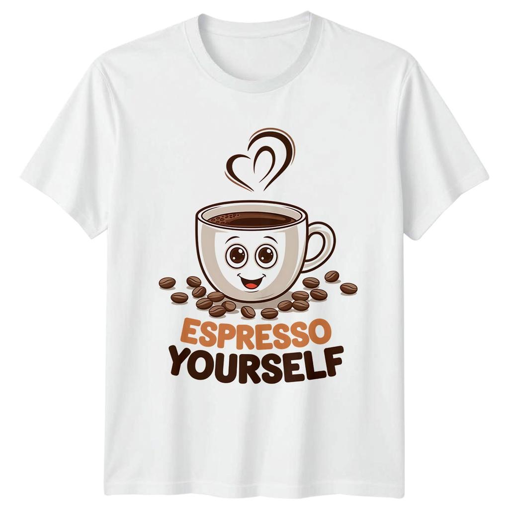 Футболка Espresso Yourself Любителю Кофе Кофейный День Рождения Подарок Для Него И Для Нее