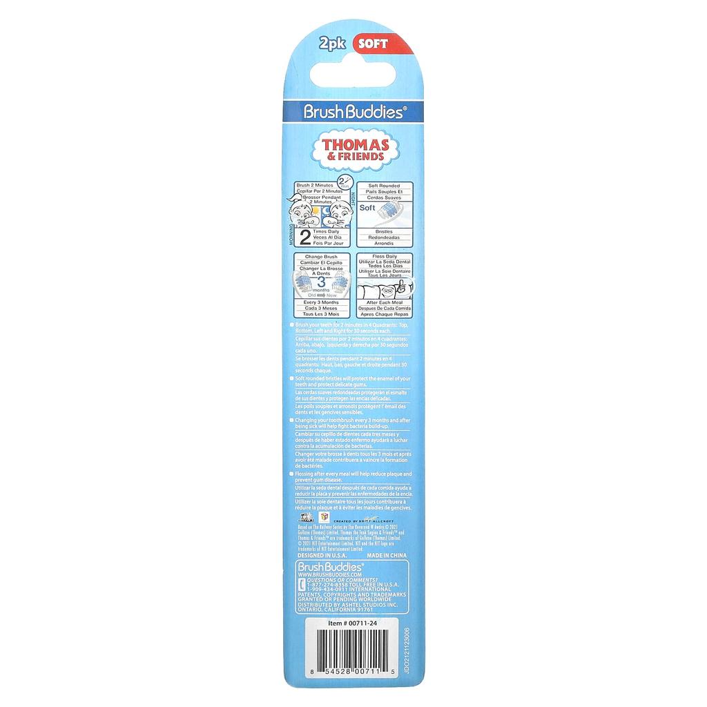 Brush Buddies Thomas and Friends Toothbrushes, Pack of 2
