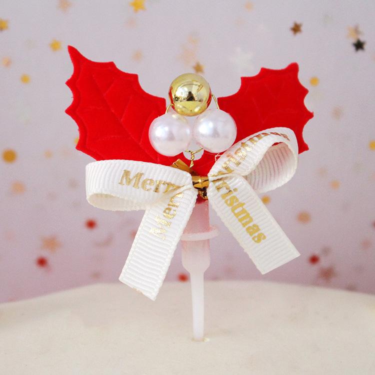 10 шт. Рождественский торт украшение карты трава круг листья пятнистый олень рождественская елка подарочный набор день рождения выпечка десерт прилавок флаг