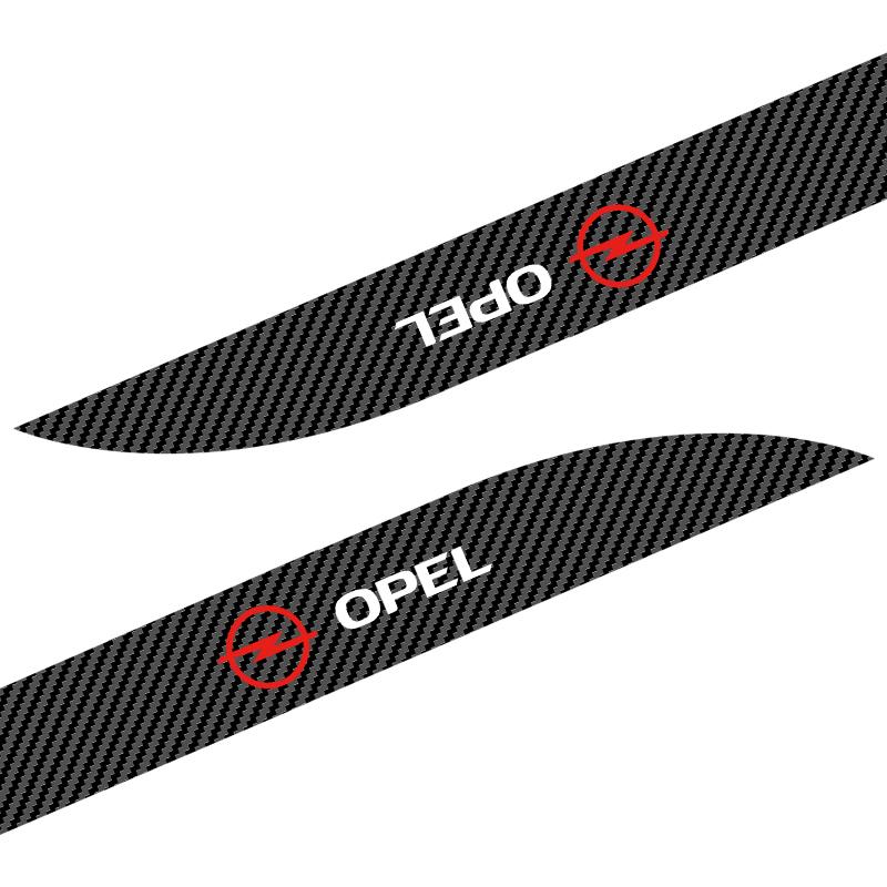 2 шт. Углеродная наклейка на порог боковой юбки двери автомобиля Защита от царапин Наклейка для рестайлинга Для Opel Astra j Insignia Astra g Corsa Zafira b Mokka Vivaro Meriva