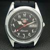 ОТРЕМОНТИРОВАННЫЕ МУЖСКИЕ ВИНТАЖНЫЕ ЧЕРНЫЕ ЧАСЫ SEIKO 5 AUTOMATIC 6309A JAPAN a442434-1