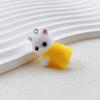Платье Кот Кулон Милый 3D Мохнатый Флок Животное Кошка Шармы Миниатюрные Куклы Брелок Подвеска DIY Поделки Украшения Сделать