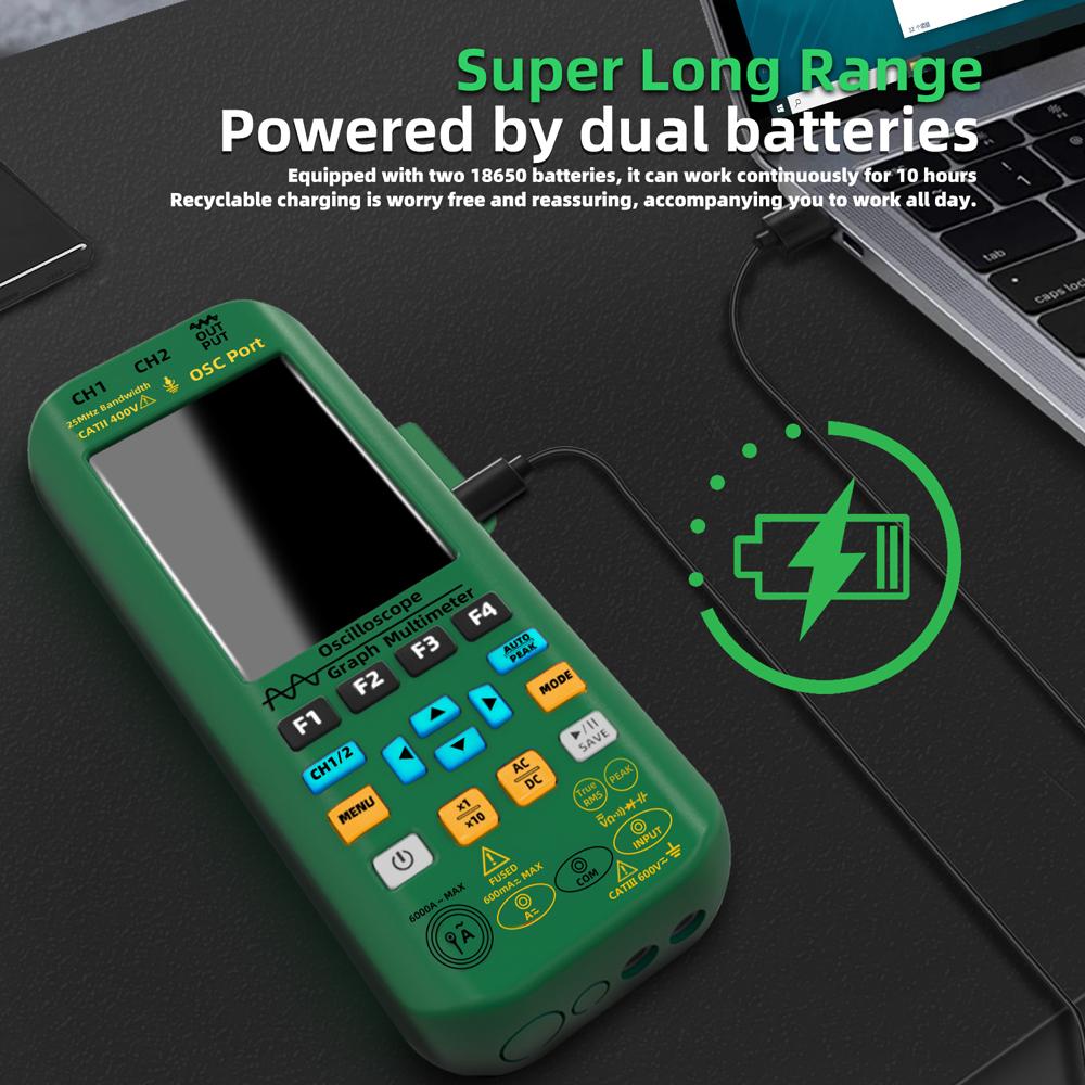 BSIDE 3in1 портативный графический мультиметр осциллограф источник сигнала 3,98-дюймовый TFT IPS дисплей напряжение