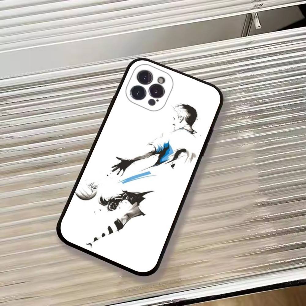 Абстрактная фигура Футбольная поддержка Чехол для телефона Для iPhone 17, 16, 15, 14, 13, 12, 11 Plus, Pro Max, Другие Мягкая черная крышка