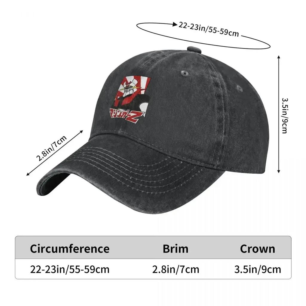 Mazinger Z Manga Denim Baseball Cap Adjustable Hats Homme Goldorak Grendizer Actarus Summer Classic Casquette