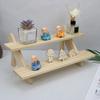 Многослойный настольный органайзер для хранения вещей, деревянная подставка для растений, гладкие края без заусенцев, прочная несущая полка для дисплея, настольный органайзер