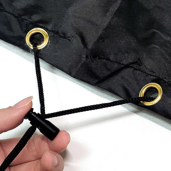 Круглый пылезащитный чехол для гриля-барбекю, водонепроницаемый пылезащитный шнурок, фиксирующий дизайн, двойная строчка, противопроникающее покрытие