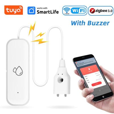 Tuya WiFi ZigBee Детектор протечки воды с зуммером Детектор уровня переполнения Защита от протечек Умный дом
