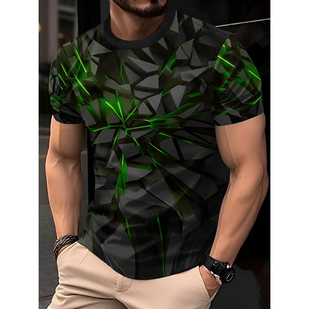 European and American Style Men's Designer T-shirt | High Profile Street Print, Perfect for Fashionable Casual and Fitness Styling