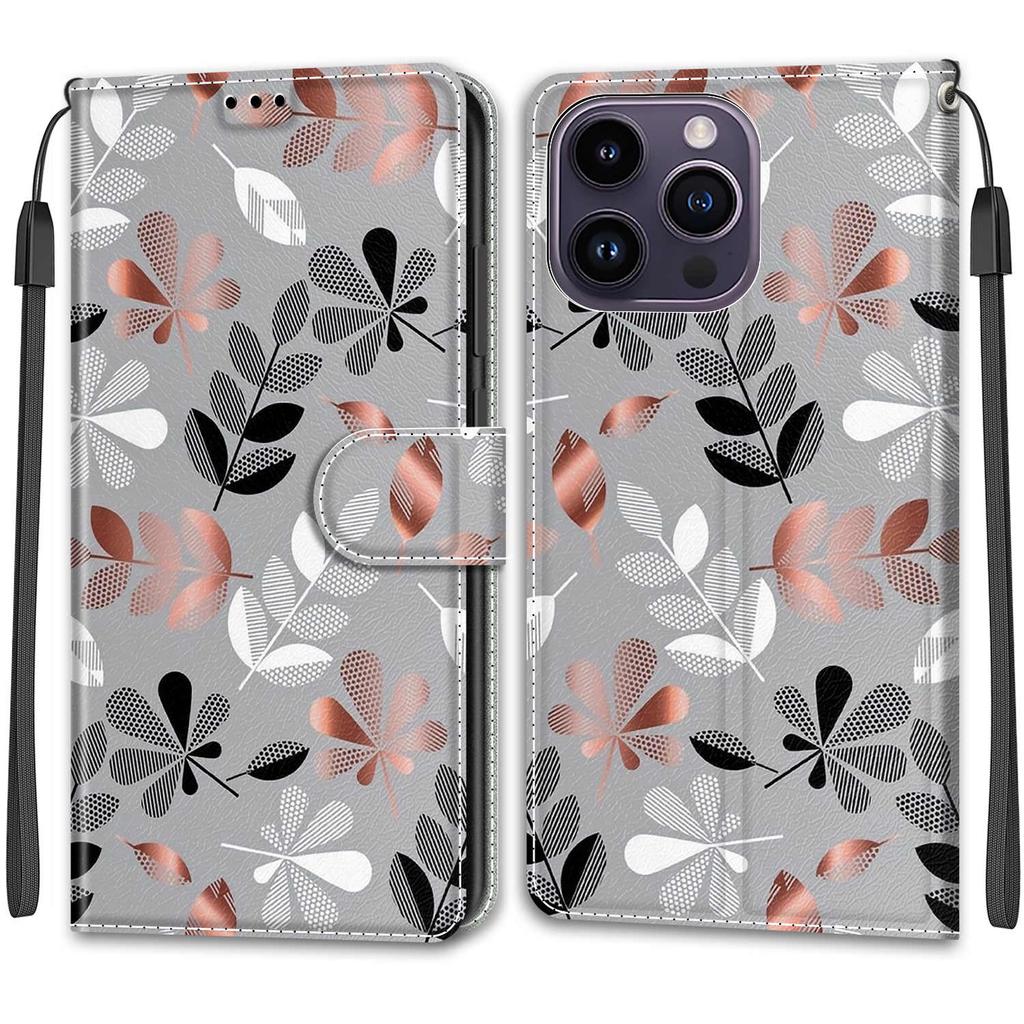 Роскошный окрашенный кожаный чехол-кошелек в стиле книги, защитный чехол для iPhone 16 15 14 13 12 Pro Max 15Pro 16Pro iPhone11