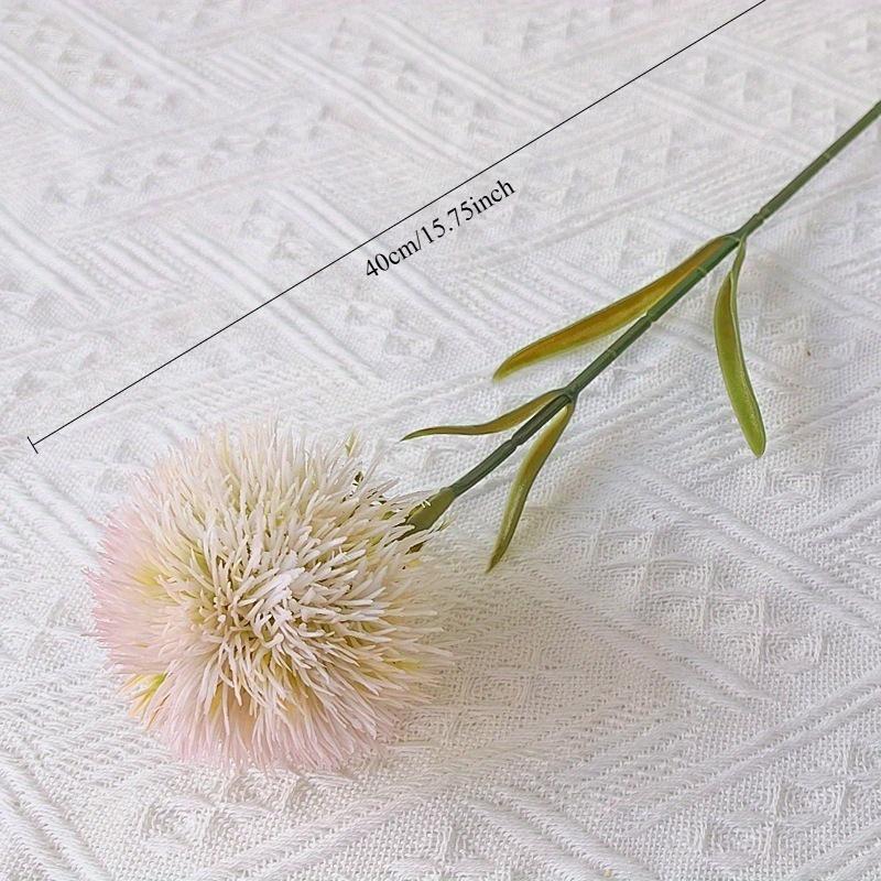 5Pcs Simulation European Plastic Single Dandelion for Outdoor Courtyard Patio Garden Lawn Decoration Wedding Bouquet Birthday