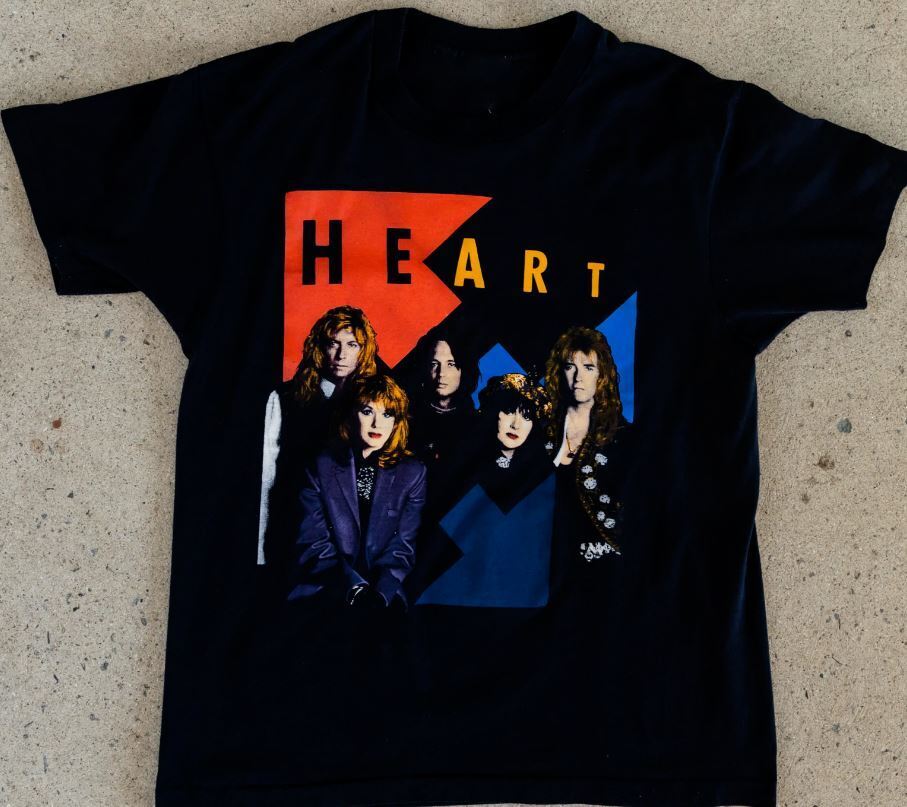 Heart band Concert Tour Men T-shirt Black Unisex All Sizes S-5XL Unisex T-Shirt