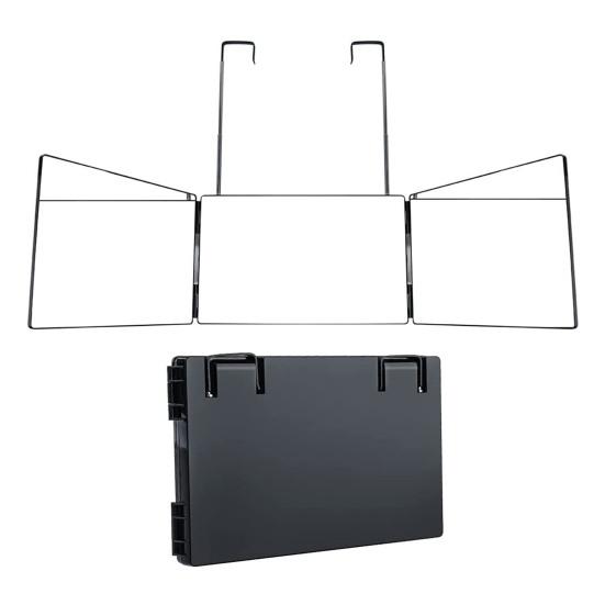 Mirror Realistic Reflection Easy To Store ABS 360-degree Tri-fold Mirror for Gift