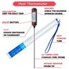 LMETJMA Stainless Steel Probe Cooking Thermometer Baking Temperature Food Liquid Paste Oil Temperature Milk Temperature JT-004