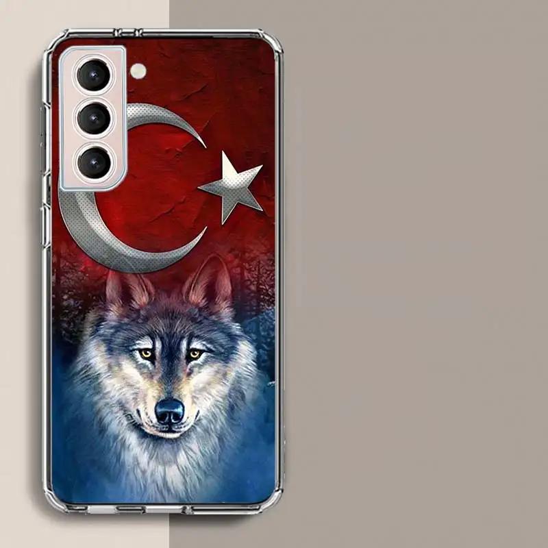 Turkey Turkish Flag Phone Case For Samsung Galaxy S25 Edge S24 S23 FE S21 S20 Plus S22 S26 Ultra Cover Clear Cases TPU Capa Shel
