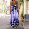 Women's Slip Dress Maxi Long Dress Ink Flower Painting Print Dress Spring & Summer Leisure Vacation