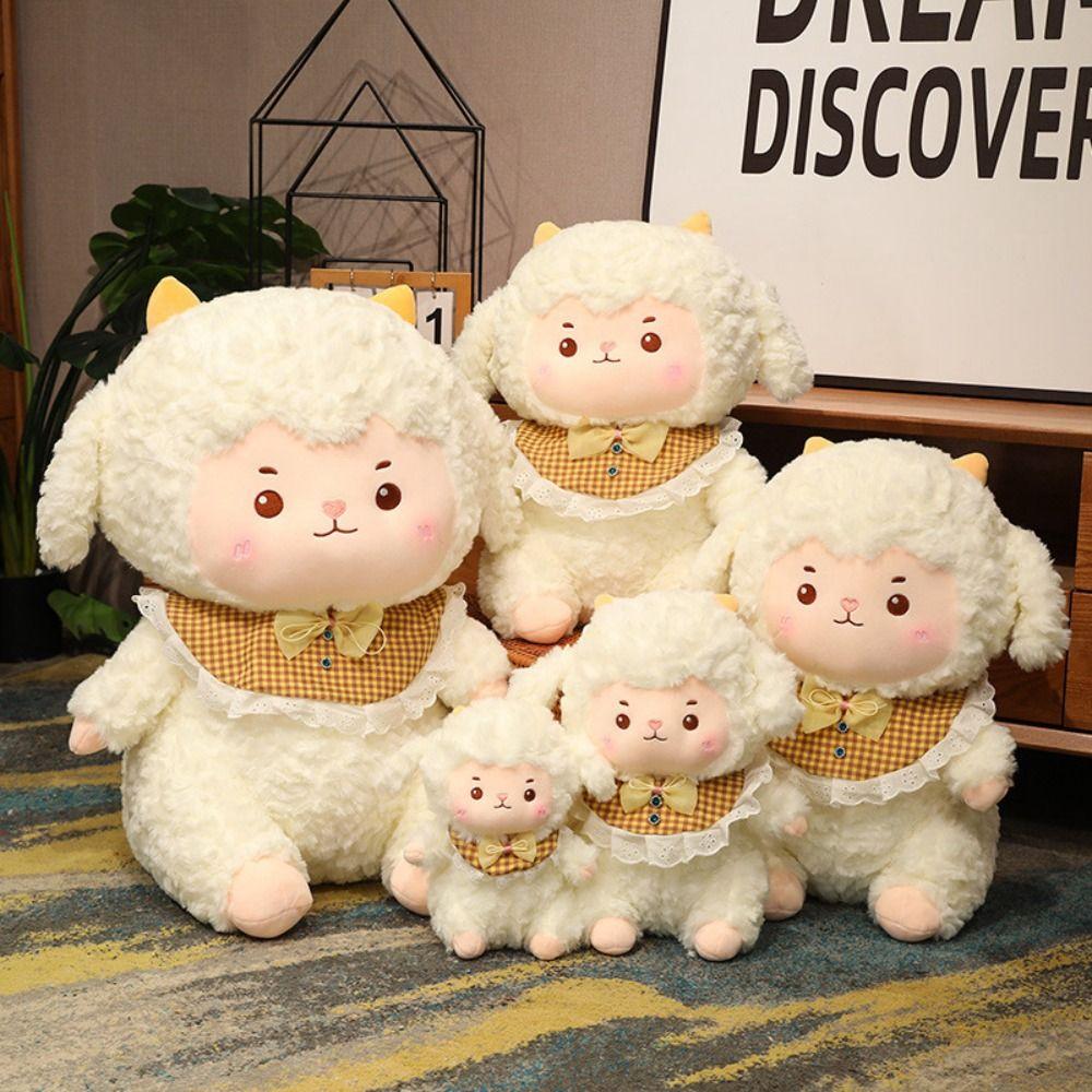 Симуляция Ягненок Плюшевая Игрушка Мультяшное Животное Пушистая Кукла Овечка Плюшевая Кукла Подарок на День Рождения