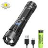 800W LED Flashlights 10000000 LM Powerful 2000mAh Battery Tactical Torch Flash Light USB Rechargeable Lantern with Smart Display