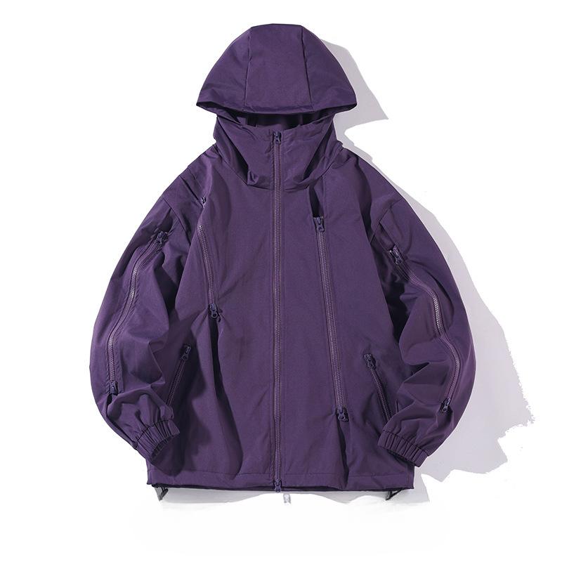 Водонепроницаемая куртка большого размера в стиле Гонконга на белом фоне