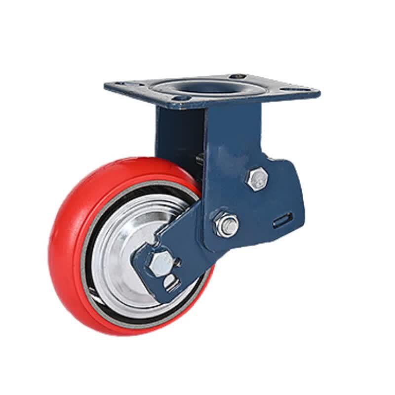 Heavy Duty 5-inch Double Spring Shock-absorbing Directional Caster Wheel