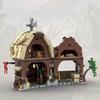 Строительные блоки MOC-114761 Средневековый амбар и конюшня Мелкие строительные блоки Собранная детская игрушка-модель