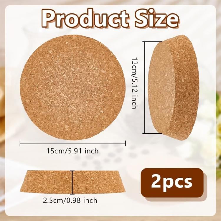 2 шт. Пробки для бутылок из пробки Конические пробки из пробки Крышки для консервных банок из пробки Деревянные конические пробки Деревянное домашнее пивоварение