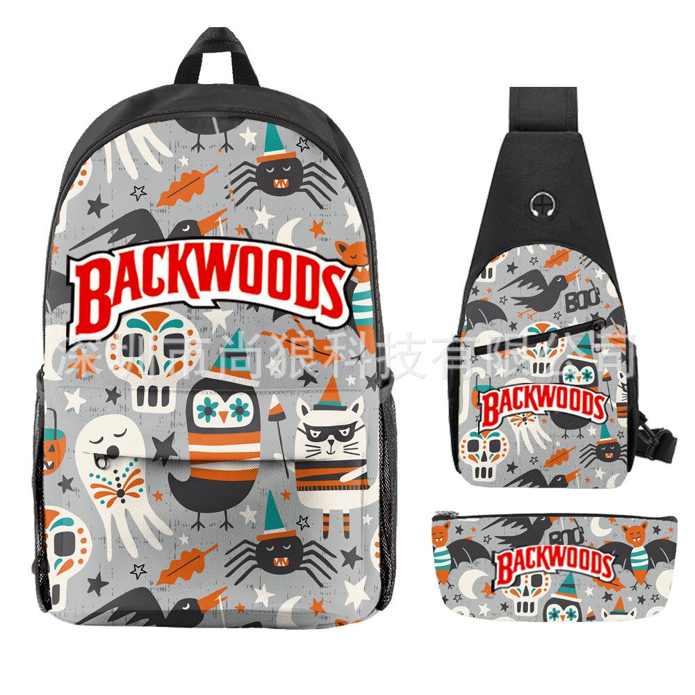 Школьный рюкзак для ученика Backwoods Рюкзак Сумка через плечо Школьная сумка Рюкзак большой емкости Водонепроницаемый рюкзак