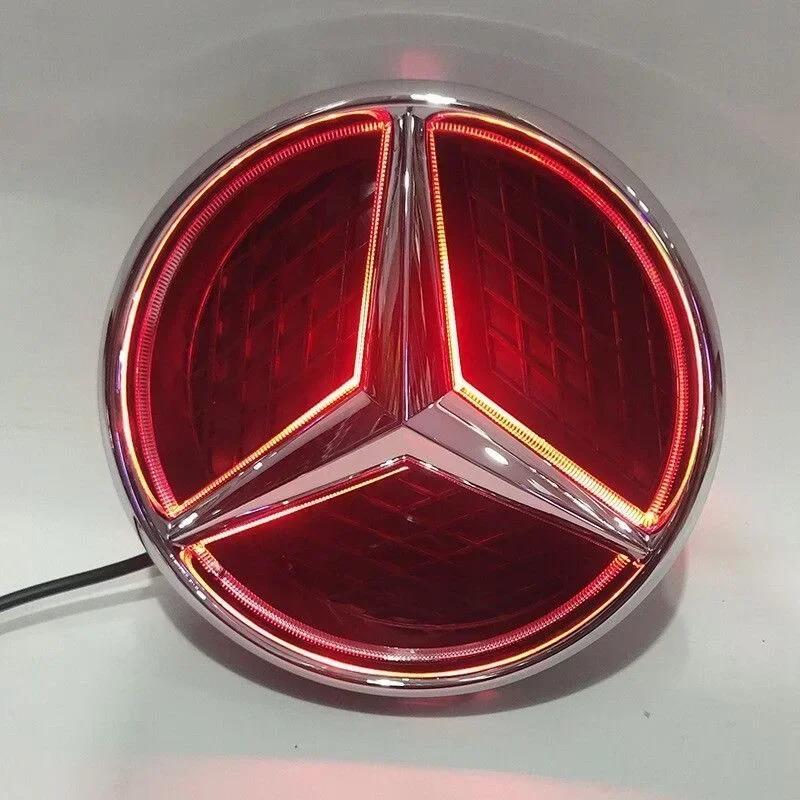 BENZ White Blue Red Light Car Front Grilled Star Emblem LED Illuminated Logo for Mercedes Benz W205 C E R ML GL GLA CLA CLS 2013-2016 RD1