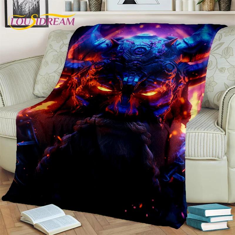 Один Викинги Символ Валькнут Нордический Вальхалла Плед, Мягкий Плед для Дома Спальни Кровати Дивана Пикника Путешествий Офиса Покрытие Ребенок