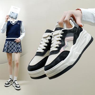 Белые туфли для женщин, новые весенние студенческие туфли в корейском стиле, универсальные повседневные модные туфли с толстой подошвой, модные кроссовки T002