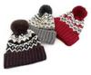 Женская ретро вязаная шапка в стиле Fair Isle - Осень/Зима, Корейский стиль, Цветные блоки, Теплая шерсть, Защита от холода