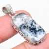 Natural Dendrite Opal Gemstone 925 Solid Sterling Silver Gift Pendant 1.50" H7p39