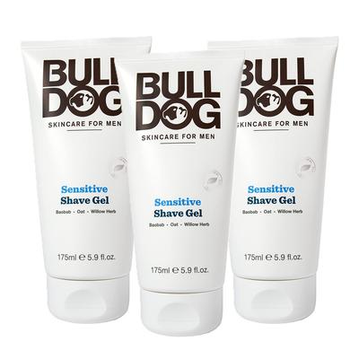 3 упаковки Bulldog Skincare Sensitive Гель для бритья 175 мл Bulldog Sensitive Гель для бритья 175 мл, 3 штуки