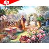 Full Round Diamond Painting Garden Landscape Rhinestone Picture 5D DIY Diamond Embroidery