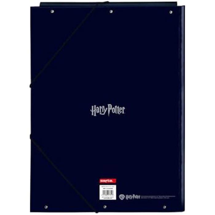 Classeur Folio - SAFTA - HARRY POTTER CAPTAIN - Couverture rigide - 3 rabats - Bleu Marine