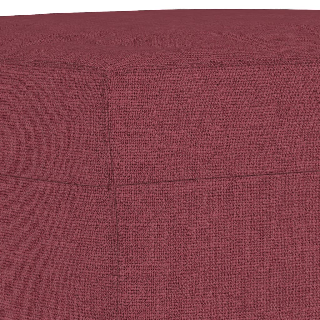 4 Piece Sofa Set with Cushions Burgundy Fabric
