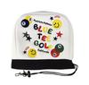 BLUE TEE GOLF California [SMILE & PINBALL] High Quality Embroidery Finish Cat Hand Headcover (White (off-white), Smile Type (for Iron))