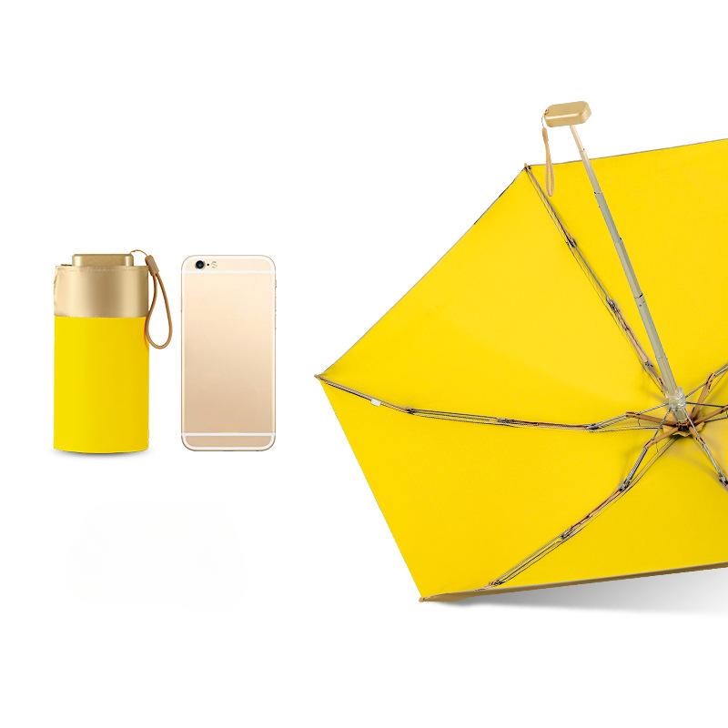 New 14cm Ultra-light Compact Mini Folding Vinyl Umbrella Sunscreen Umbrella Sun Clear Rain Pocket Capsule Umbrella