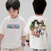 Anime One Piece Cosplay TShirt Cotton Short Sleeve Tops Casual Loose Retro TShirt Men Women Kids Family Matching Outfits