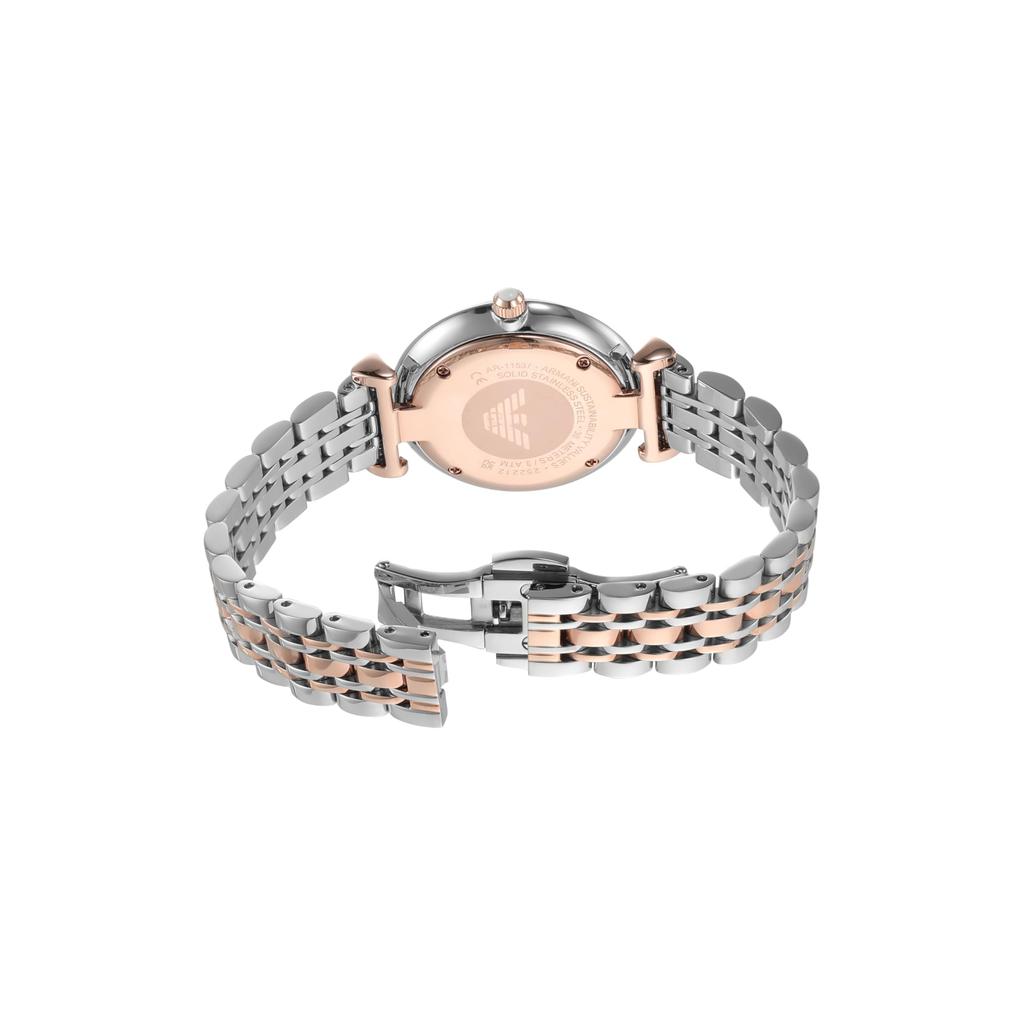 Emporio Armani NA AR11537 Silver Pink Gold Women's Watch, &