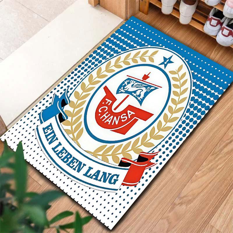 F.C. Hansa Rostock Carpet Rug for Living Room Bedroom Home Sofa Decoration,Kids play Non-slip Floor Mat