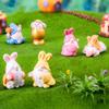 Миниатюрные безделушки из смолы, пасхальная мультяшная статуэтка гнома, подарок, мини-фигурка пасхальных гномов