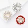 Korean Alloy Rhinestone Wreath Brooch Atmospheric High-End Women'S Suit Cardigan Corsage Jewelry Pin