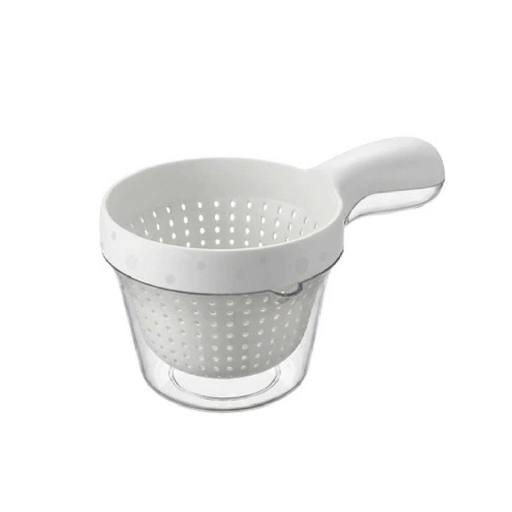 2 In 1 Double Drain Basket with Handle Plastic Large Capacity Drainage Basket Detachable Fruit Vegetable Basket Household